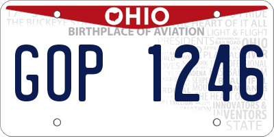 OH license plate GOP1246