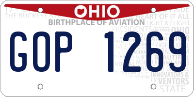 OH license plate GOP1269