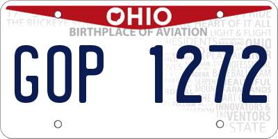 OH license plate GOP1272