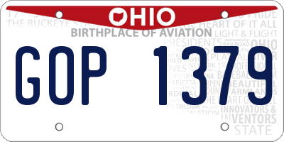 OH license plate GOP1379
