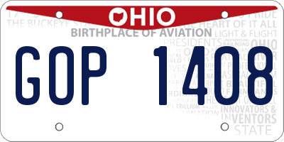 OH license plate GOP1408