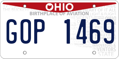 OH license plate GOP1469