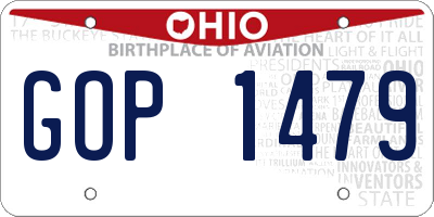 OH license plate GOP1479