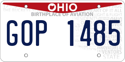 OH license plate GOP1485