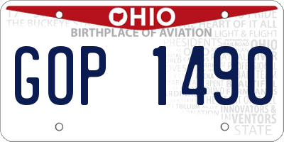 OH license plate GOP1490