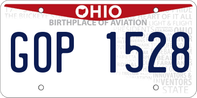 OH license plate GOP1528