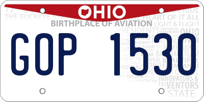 OH license plate GOP1530