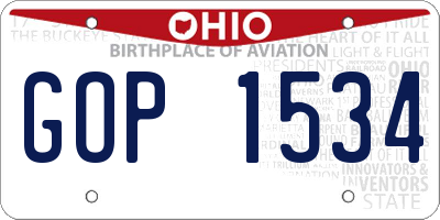 OH license plate GOP1534