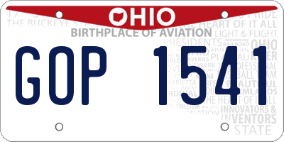 OH license plate GOP1541