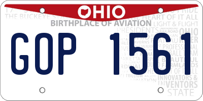 OH license plate GOP1561