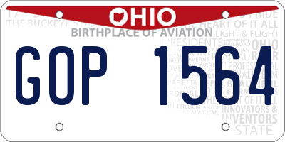 OH license plate GOP1564
