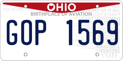 OH license plate GOP1569
