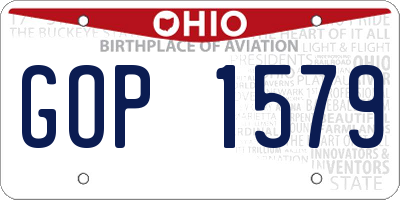 OH license plate GOP1579