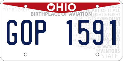 OH license plate GOP1591