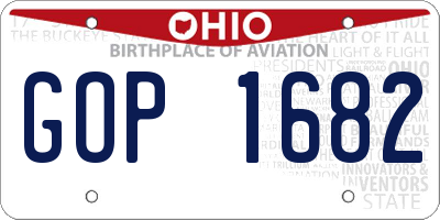 OH license plate GOP1682