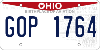 OH license plate GOP1764