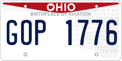 OH license plate GOP1776