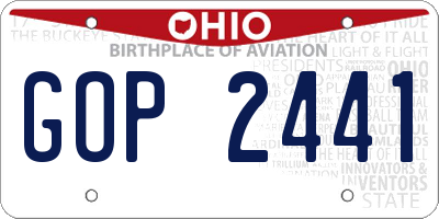 OH license plate GOP2441