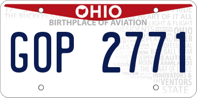 OH license plate GOP2771