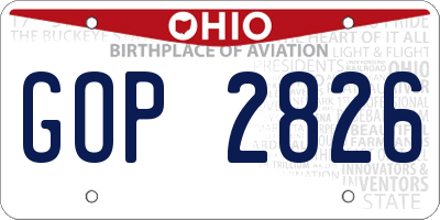 OH license plate GOP2826