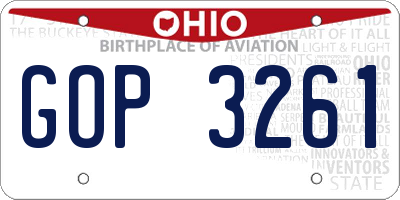 OH license plate GOP3261