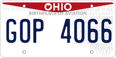 OH license plate GOP4066
