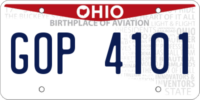 OH license plate GOP4101