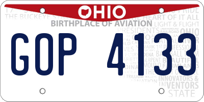 OH license plate GOP4133