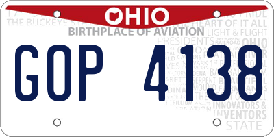 OH license plate GOP4138