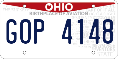 OH license plate GOP4148