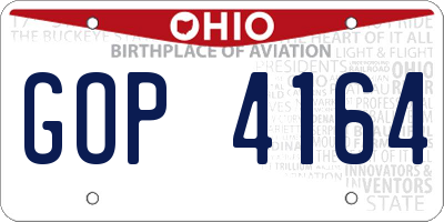 OH license plate GOP4164