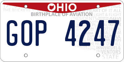 OH license plate GOP4247