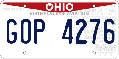 OH license plate GOP4276