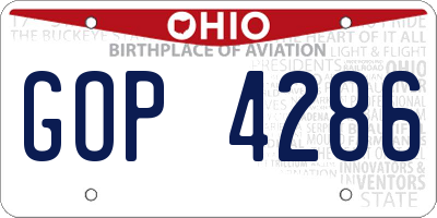 OH license plate GOP4286