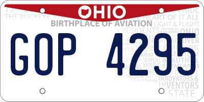 OH license plate GOP4295