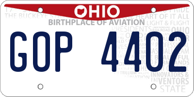 OH license plate GOP4402