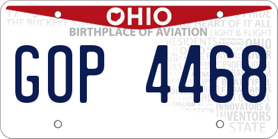 OH license plate GOP4468