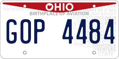 OH license plate GOP4484