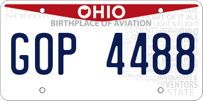 OH license plate GOP4488