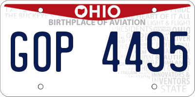 OH license plate GOP4495