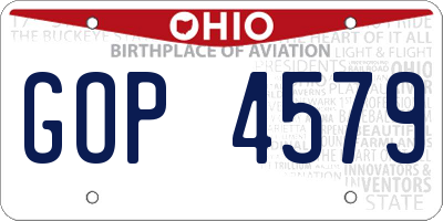 OH license plate GOP4579