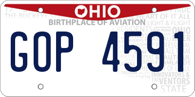 OH license plate GOP4591