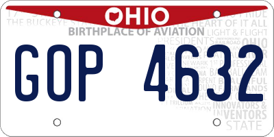 OH license plate GOP4632