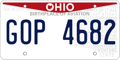 OH license plate GOP4682