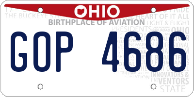 OH license plate GOP4686