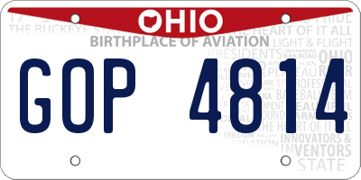 OH license plate GOP4814