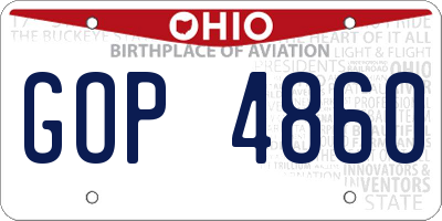 OH license plate GOP4860