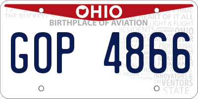 OH license plate GOP4866