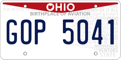 OH license plate GOP5041