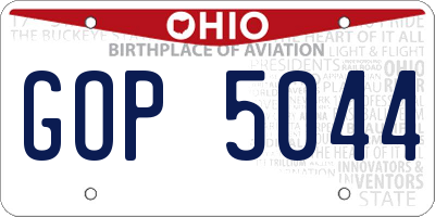 OH license plate GOP5044